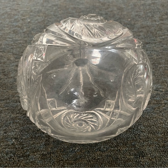 Antique American Brilliant Glass Wine Decanter, Hand Blown - Picture 3 of 7